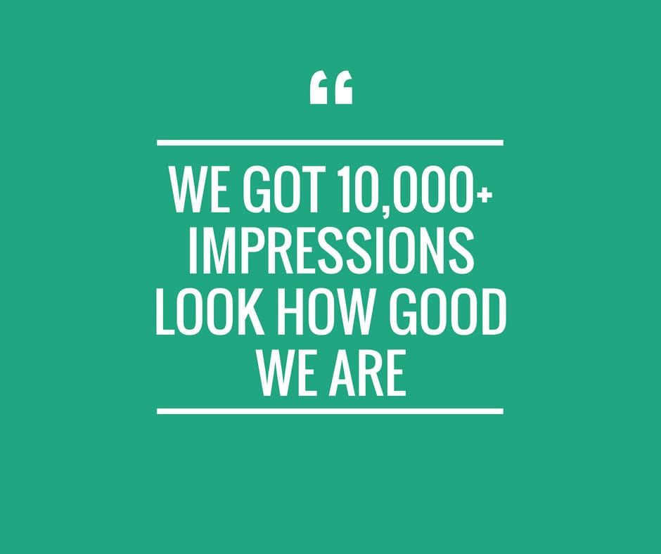 Your IMPRESSIONS don’t impress me post image