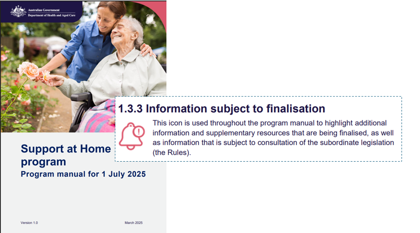 Final Support at Home Manual now expected in June - less than a month to implement post image