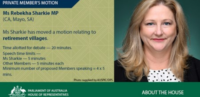 MP Rebekha Sharkie calls on Federal Government to regulate retirement villages post image