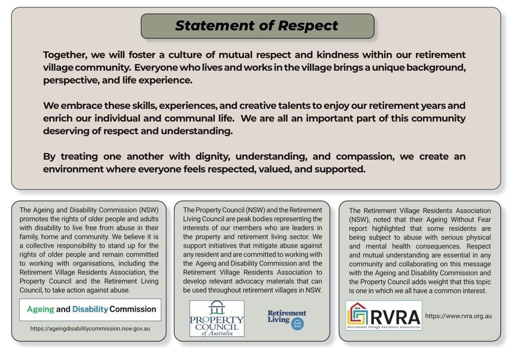 RVRA, ADC and RLC’s united message to denounce elder abuse, impacting 40% of village residents post image