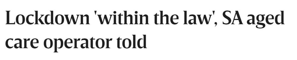 Aged care ‘lockdowns’ within the law, SA aged care operator says post image