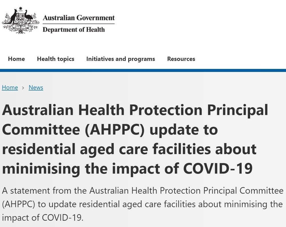 National Cabinet changes its advice on aged care visits – one day after Queensland scrapped restrictions post image