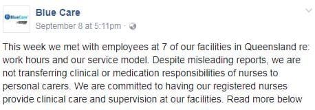 Blue Care addresses media scrutiny on proposed changes at QLD aged care facilities post image