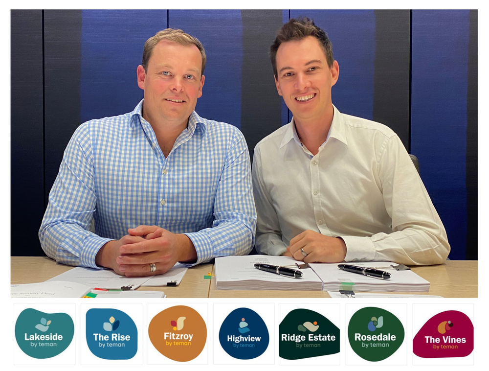 Jamie Sterland and Braden Johnson launch Teman as a new national village operator with purchase of five Settlers villages from receiver post image