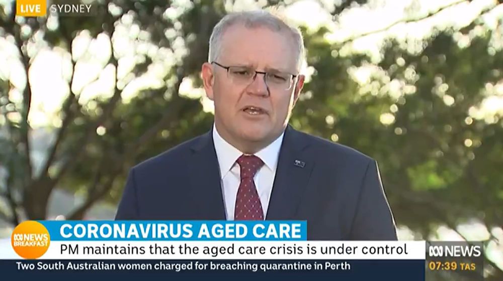 Scott Morrison says Victoria responsible for aged care outbreaks as Andrews refuses to comment post image