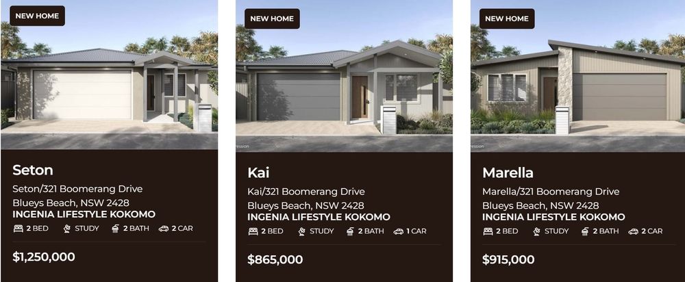 Ingenia Lifestyle's newest land lease community in Blueys Beach, NSW, is selling 2-bedroom homes for up to $1.25M post image