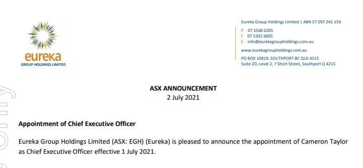 Listed rental village operator Eureka appoints COO Cameron Taylor as its CEO post image