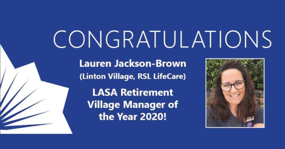 LASA announces its Retirement Village Manager of the Year 2020 – three of the five finalists DCM Institute members post image