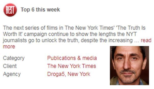 Australian expat David Droga leads Top10 US ad agency Droga5 post image