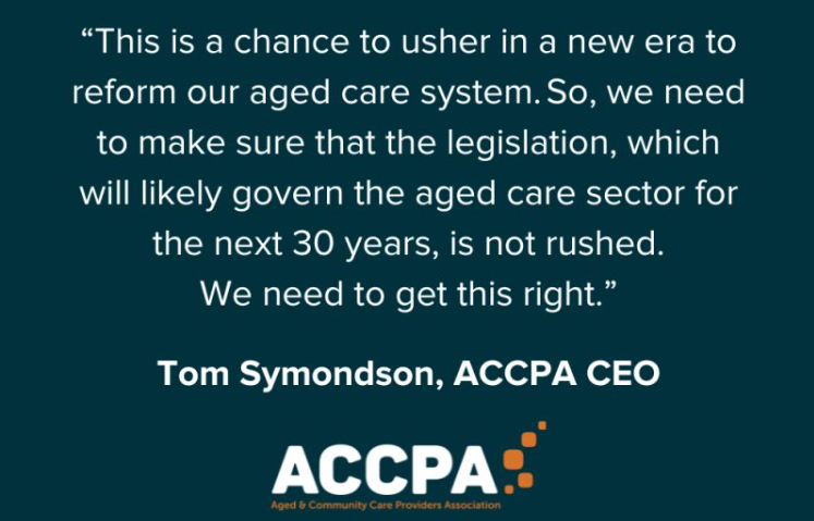 "We need to get this right": Sector backs delay of new Aged Care Act post image