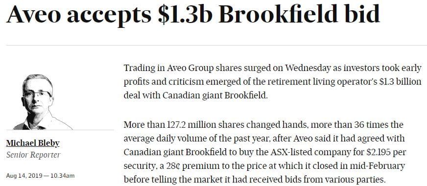 Good news: Aveo to be purchased by Canadian investment fund at $1.3B post image