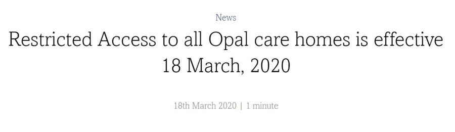 Resident diagnosed at Opal’s Quakers Hill home – despite strict controls post image