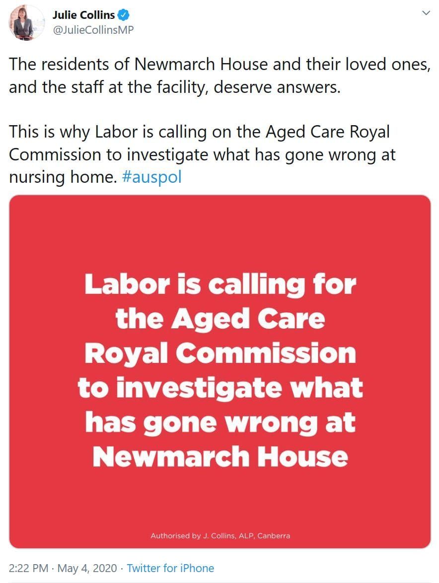 Labor calls for Royal Commission to investigate Newmarch House post image
