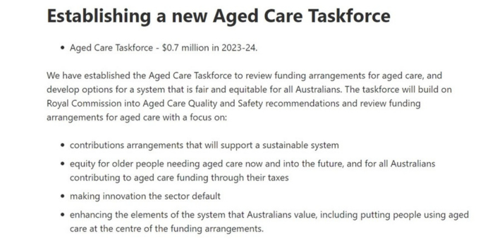 Significant and political: new Aged Care Taskforce to review Plan B post image