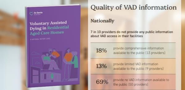 Seven of 10 aged care homes do not offer Voluntary Assisted Dying information: Go Gentle Australia post image