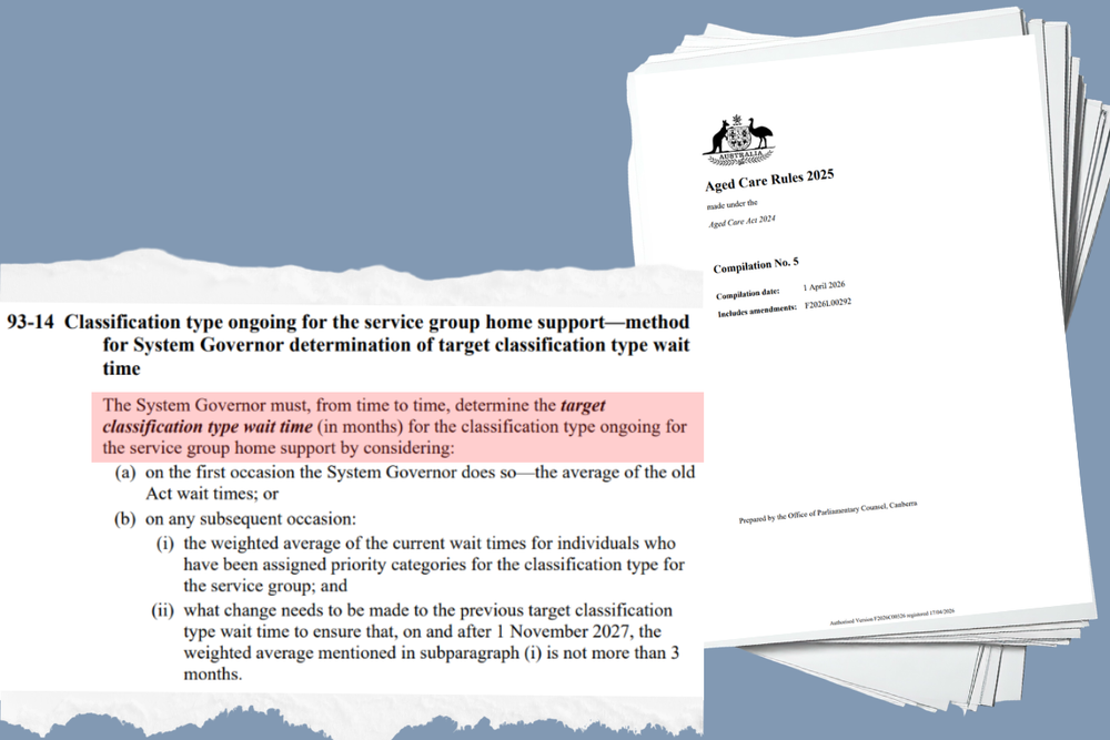 Home care wait times baked into Aged Care Rules post image