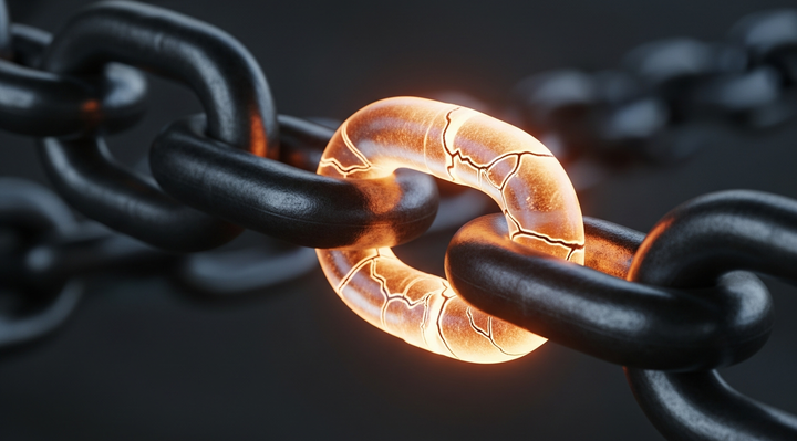 Generated image of a weak link in a chain