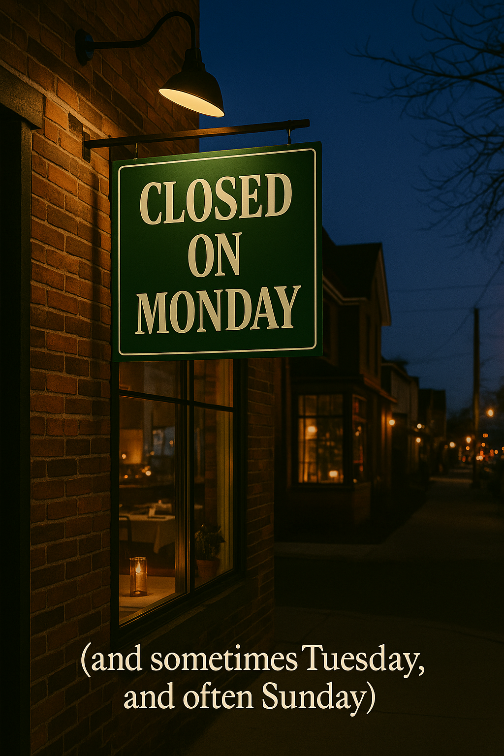 Closed on Monday