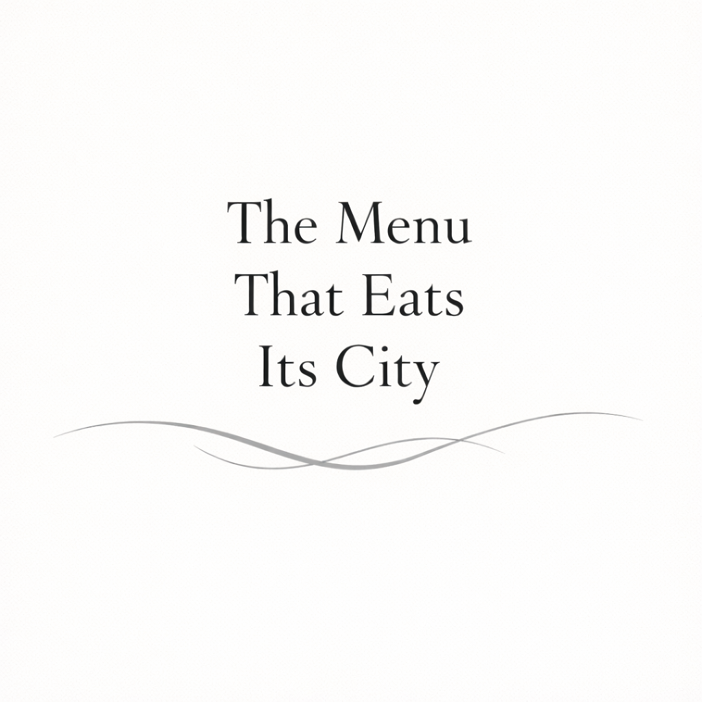 The Menu That Eats Its City