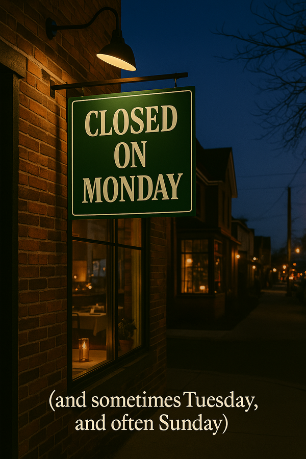 Closed on Monday