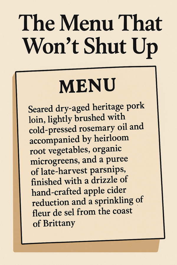 The Menu That Won't Shut Up