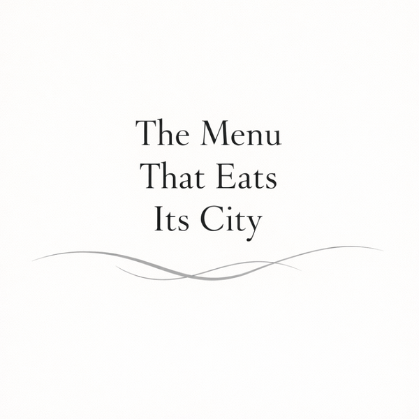 The Menu That Eats Its City