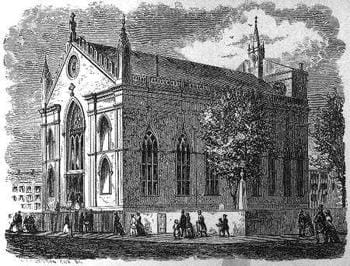 Old St. Patrick's Cathedral Mott Street 1876 engraving