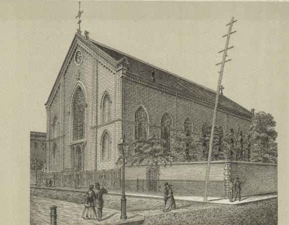  St. Patrick's Cathedral rebuilt Mott Street 1870s