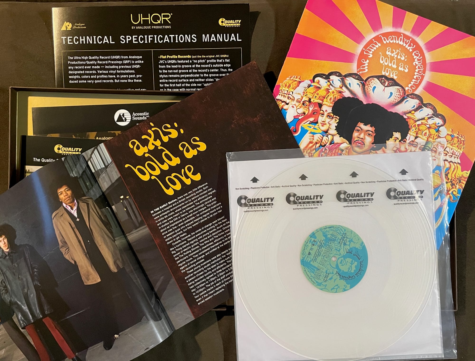 Contents of the UHQR pressing of Axis: Bold as Love.