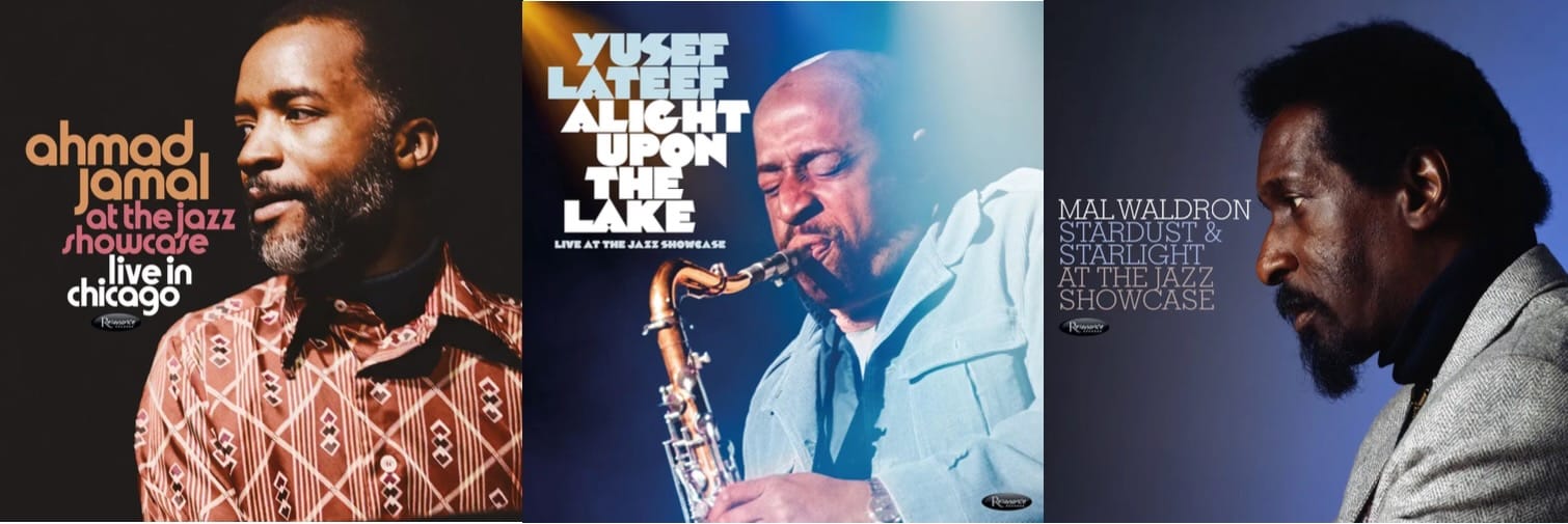 Cover art for Ahmad Jamal, Yusef Lateef, and Mal Waldron.