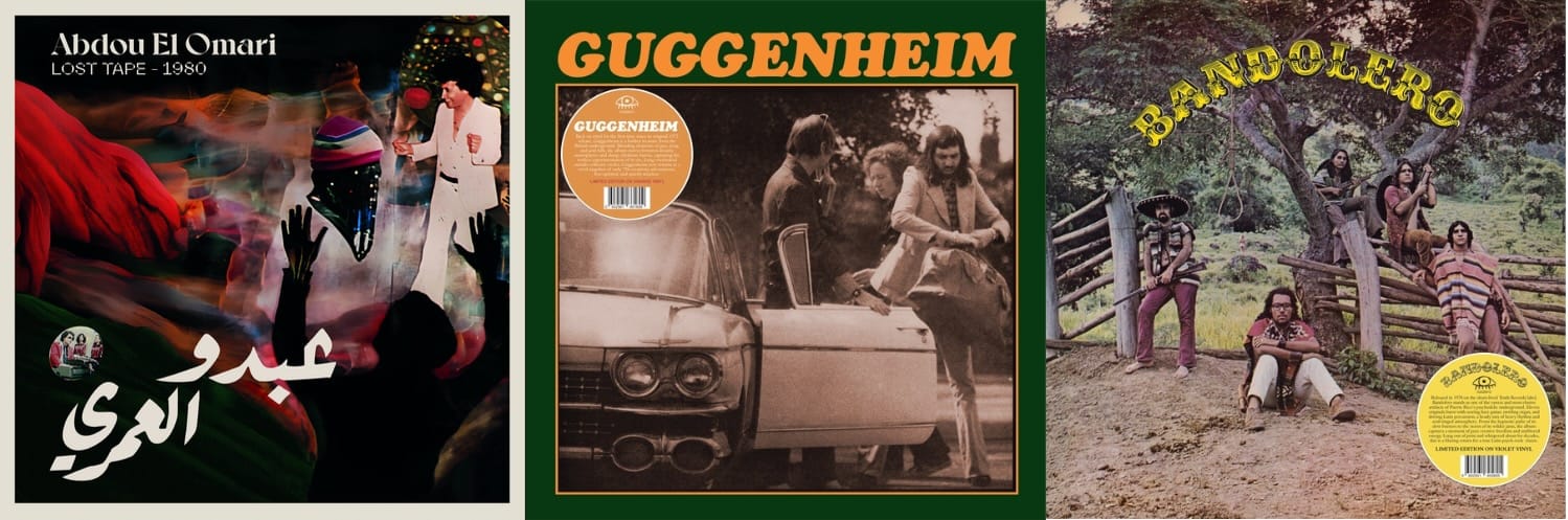 Cover art for Abdou el Omari, Guggenheim, and Bandolero.
