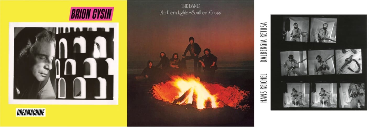 Cover art for Brion Gysin, the Band, and Hans Reichel.