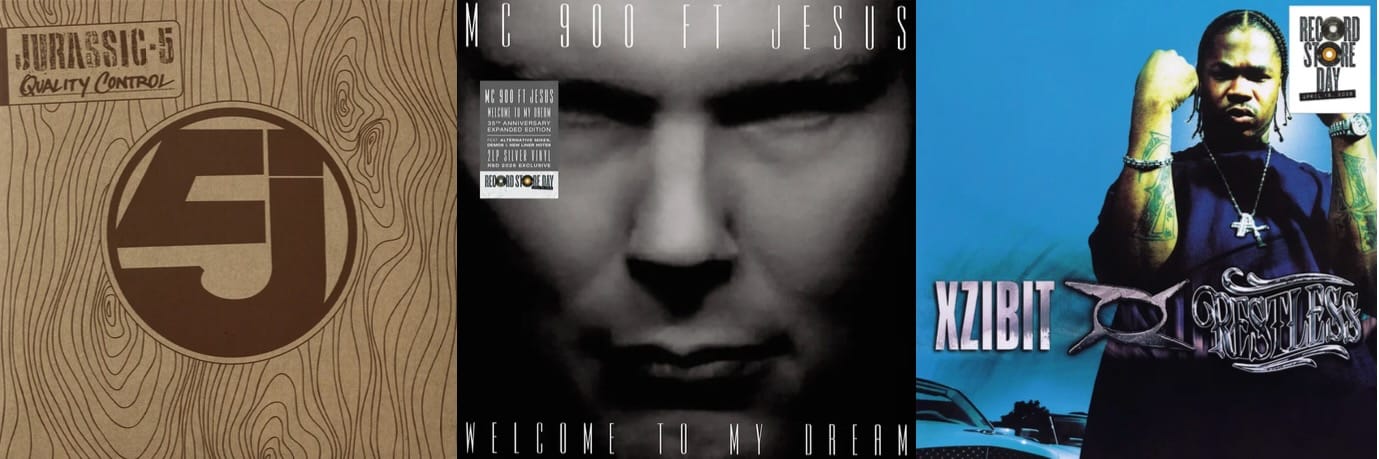 Cover art for Jurassic 5, MC 900 Ft Jesus, and Xzibit.