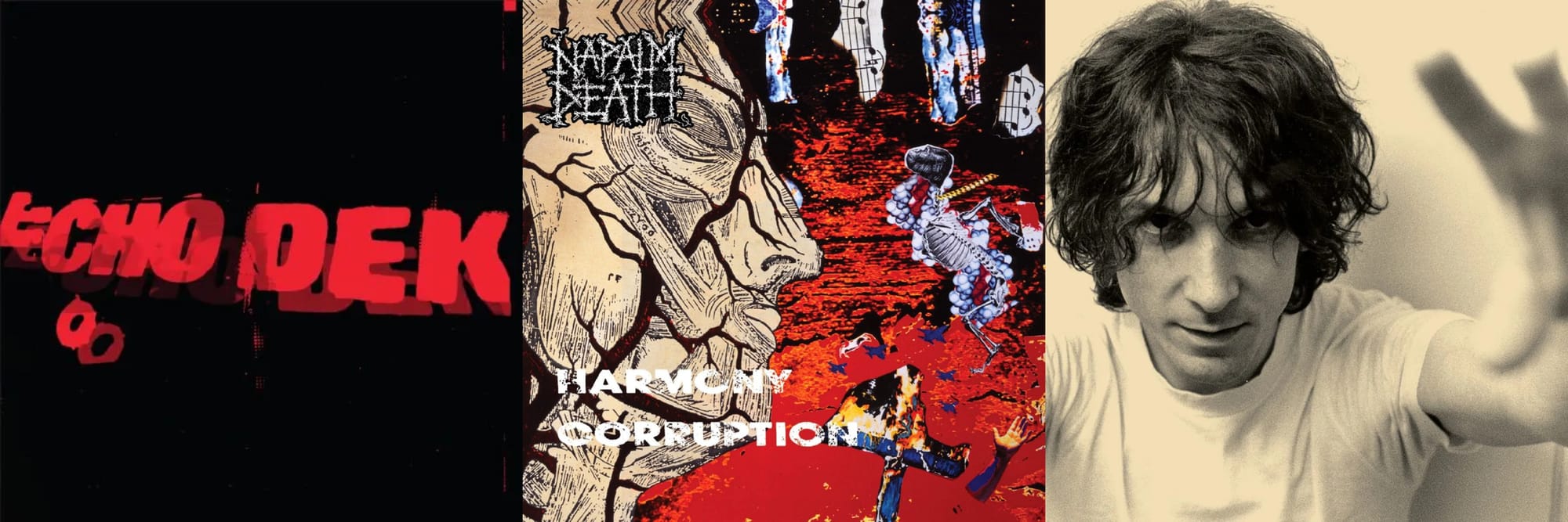 covers of Primal Scream, Napalm Death, and Epic Soundtracks albums