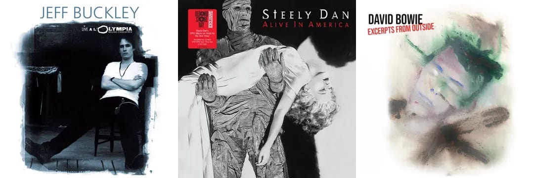 covers for Jeff Buckley, Steely Dan, and David Bowie albums