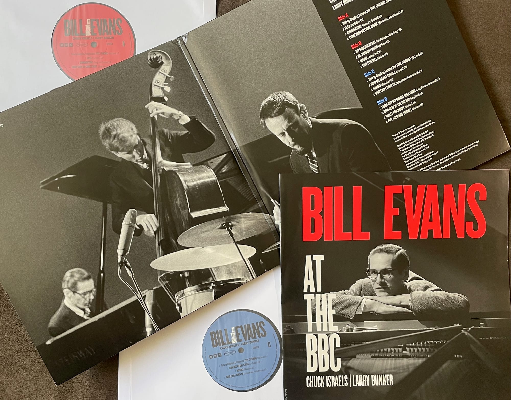 Inner gatefold, booklet, and discs for Bill Evans.