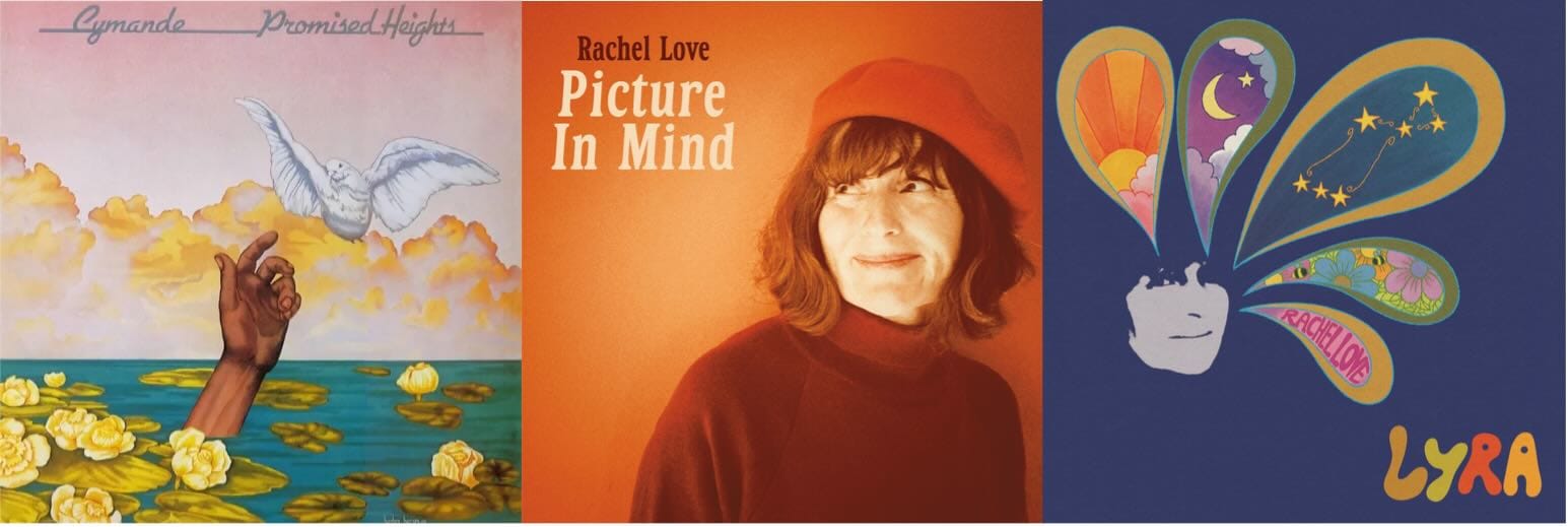 Cover art for Cymande and Rachel Love.