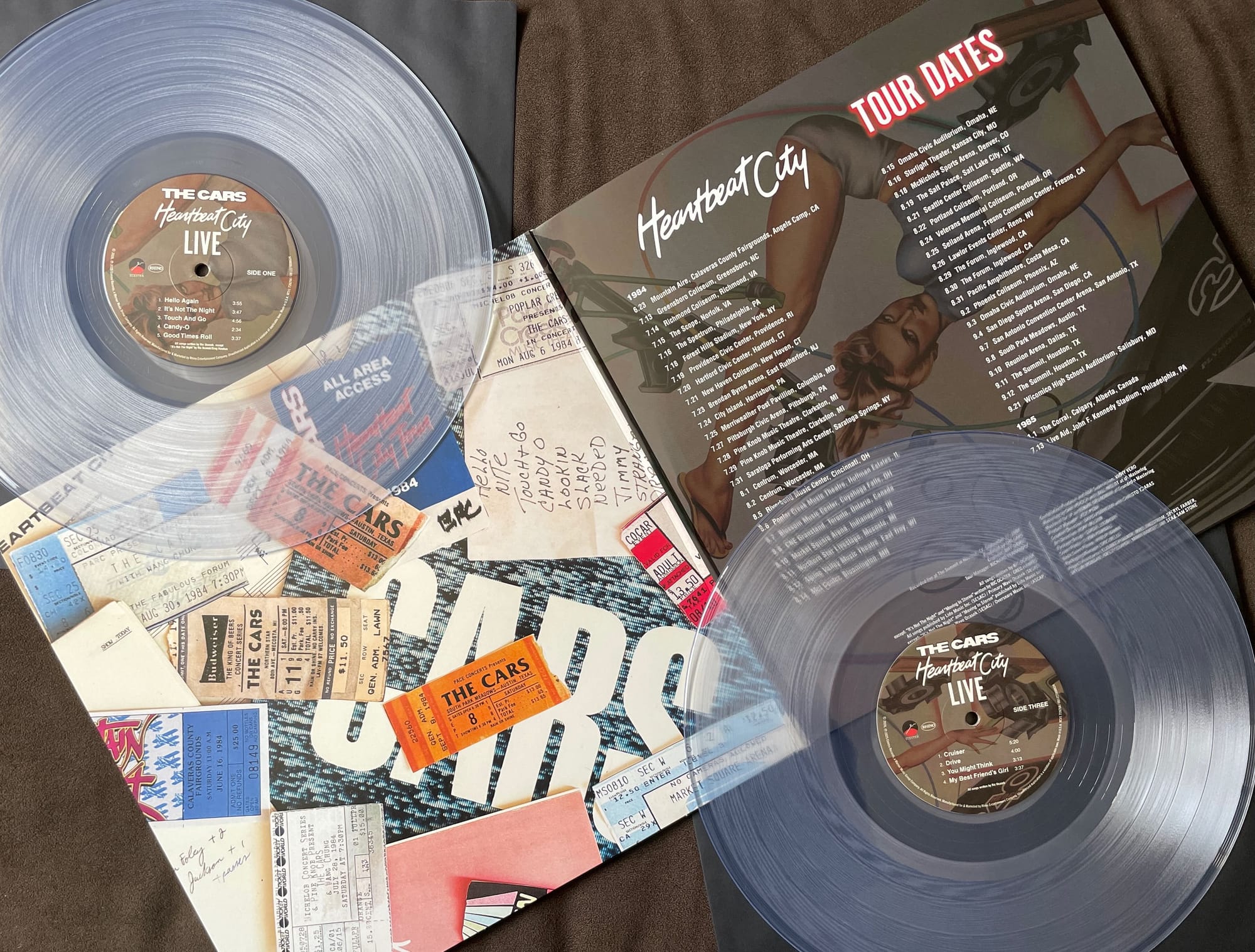 Inner gatefold and discs for the Cars.