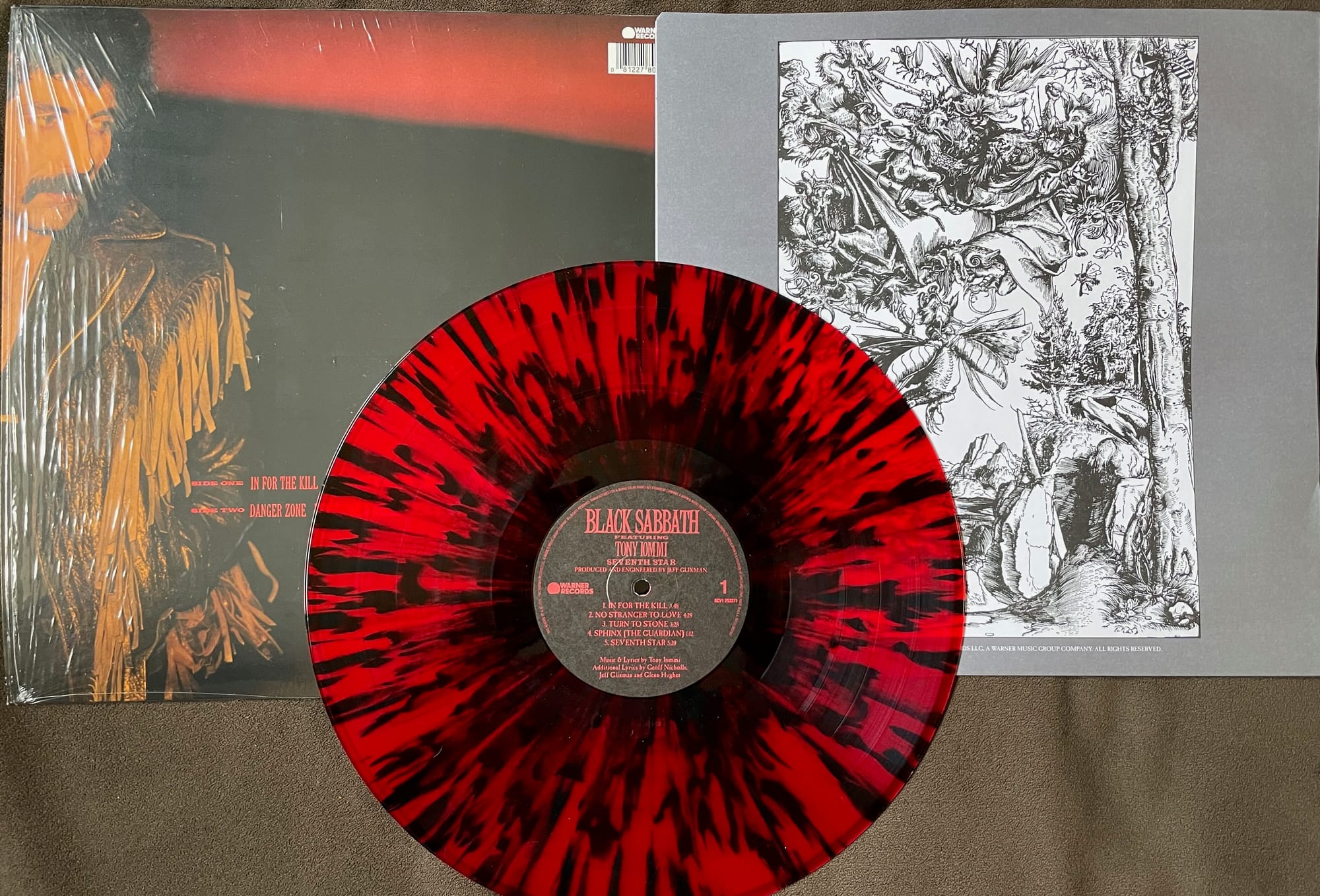 Back cover, inner sleeve, and disc for Black Sabbath.