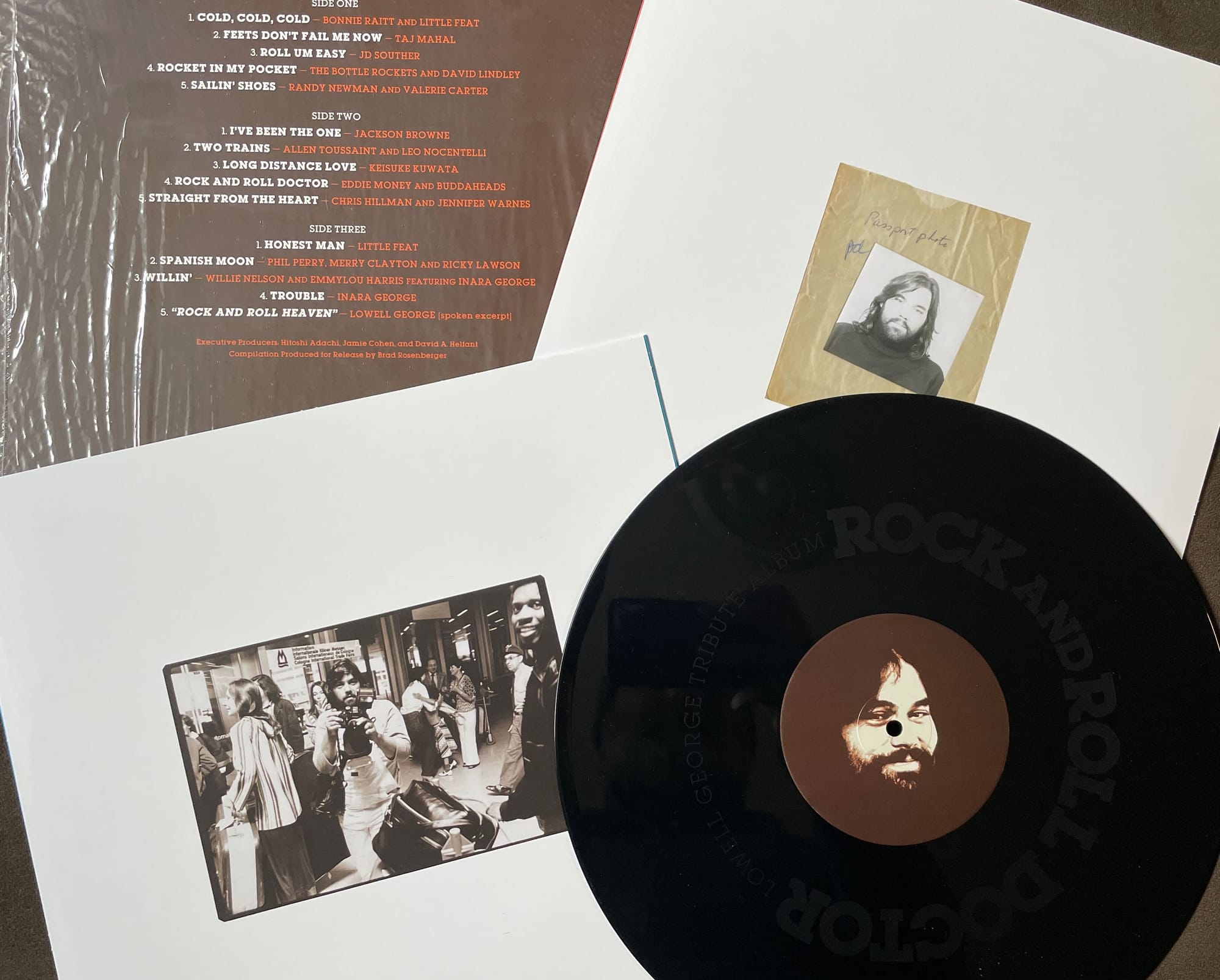 Back cover, inserts, and Side 4 etching for Rock and Roll Doctor.
