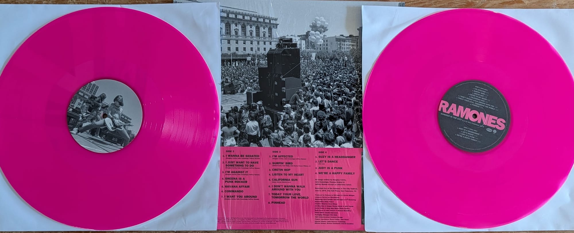 Back cover and discs for the Ramones.