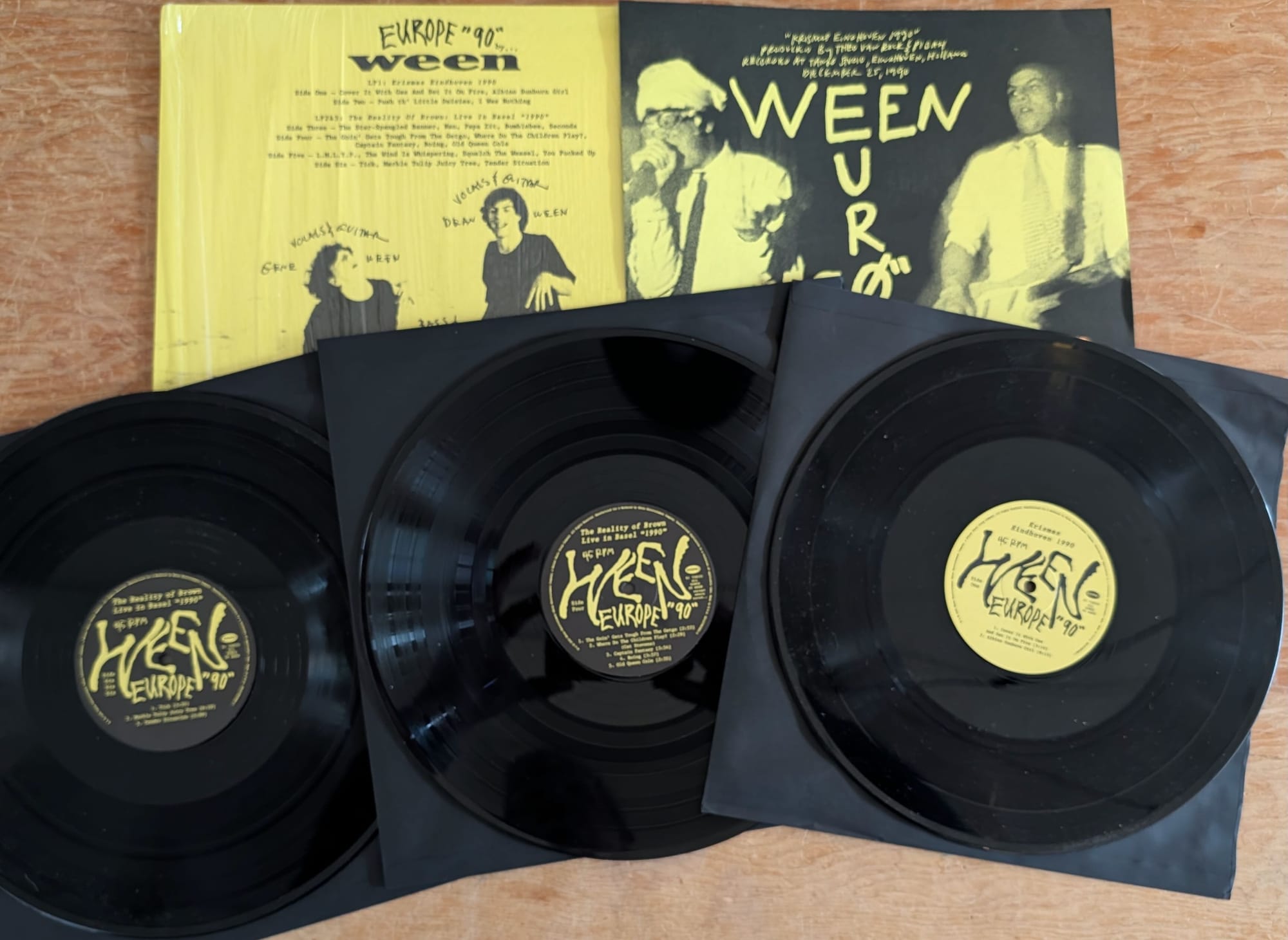 Back cover, insert, and discs for Ween.