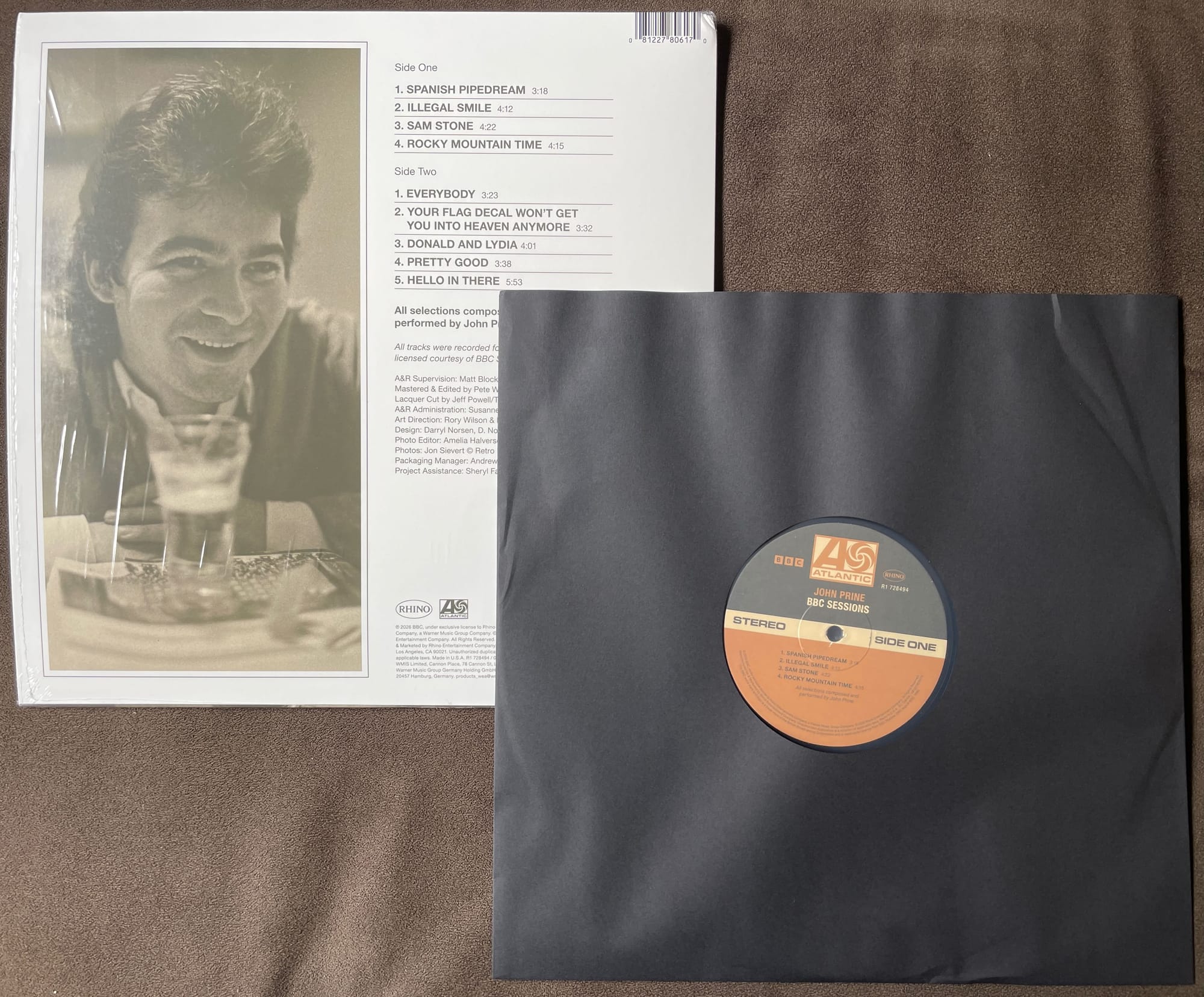 Back cover and disc for John Prine.