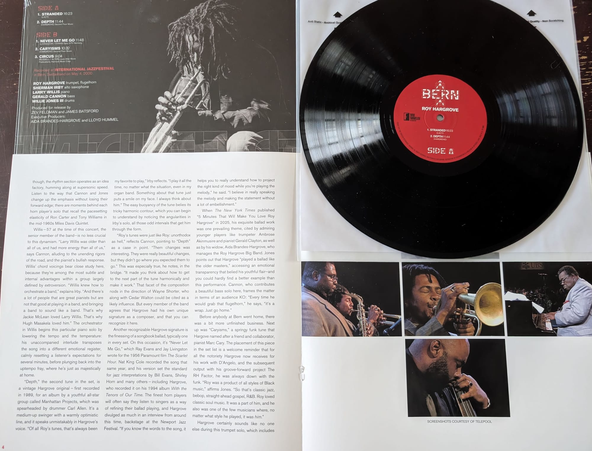 Back cover, booklet, and disc for Roy Hargrove.