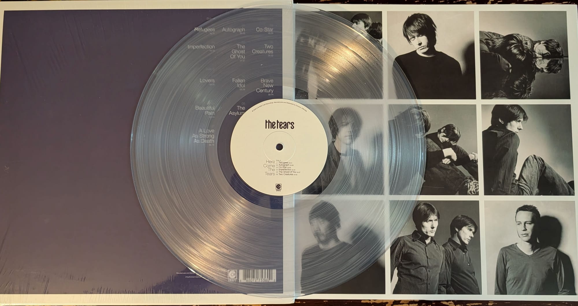 Back cover, inner sleeve, and disc for the Tears.