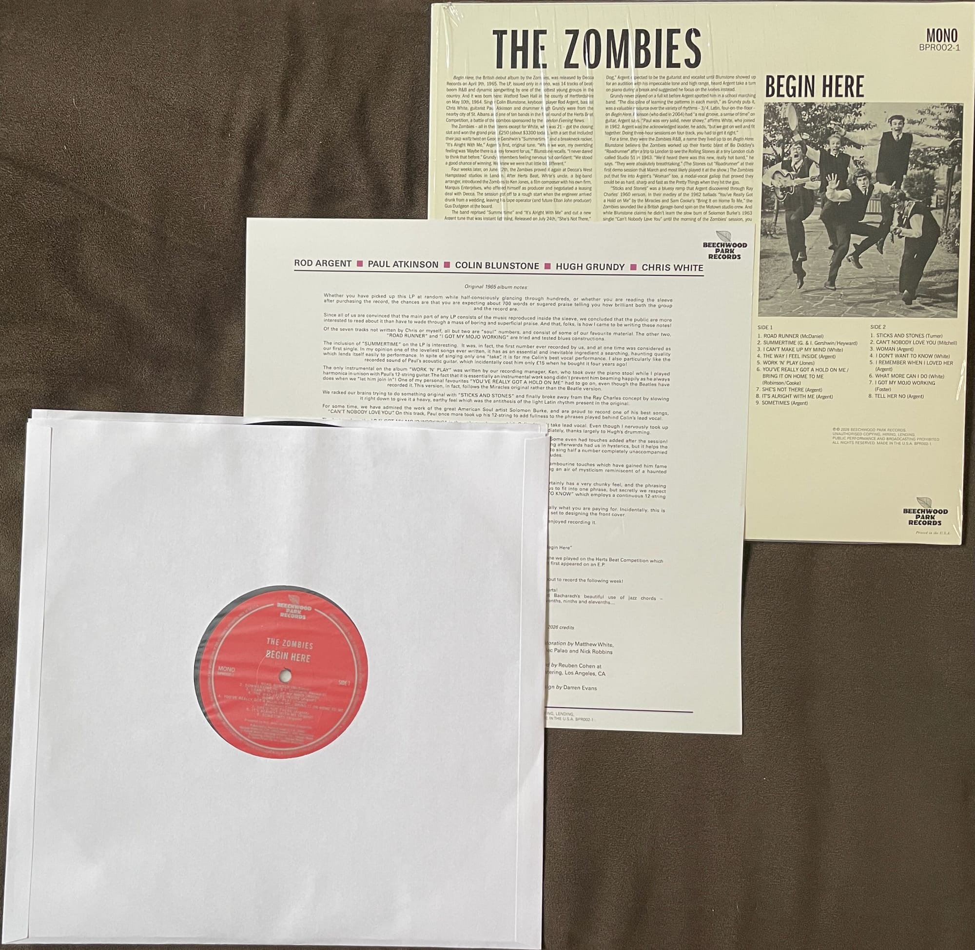 Back cover, insert, and disc for the Zombies.
