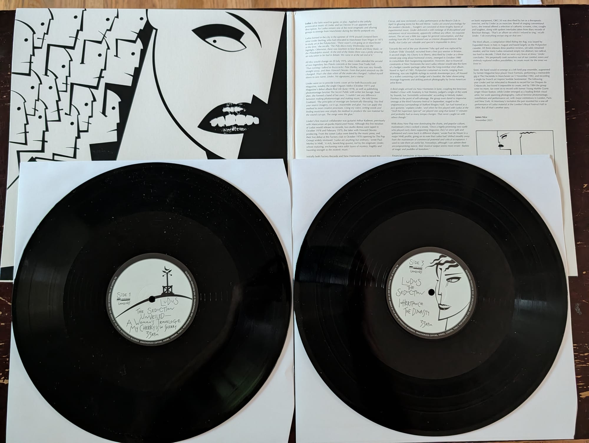 the inner gatefold and vinyl for the Ludus release