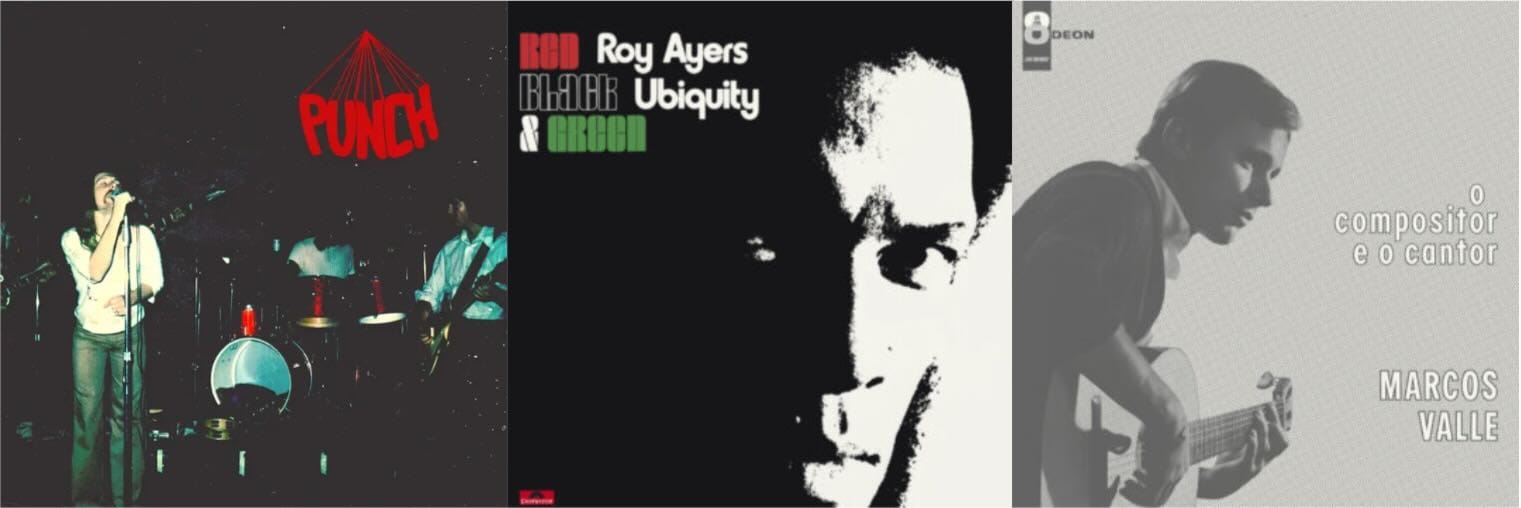 Cover art for Punch, Roy Ayers Ubiquity, and Marcos Valle.