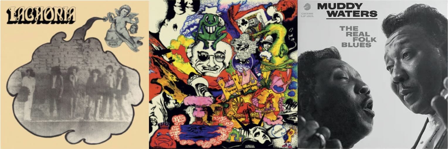Cover art for Laghonia and Muddy Waters.