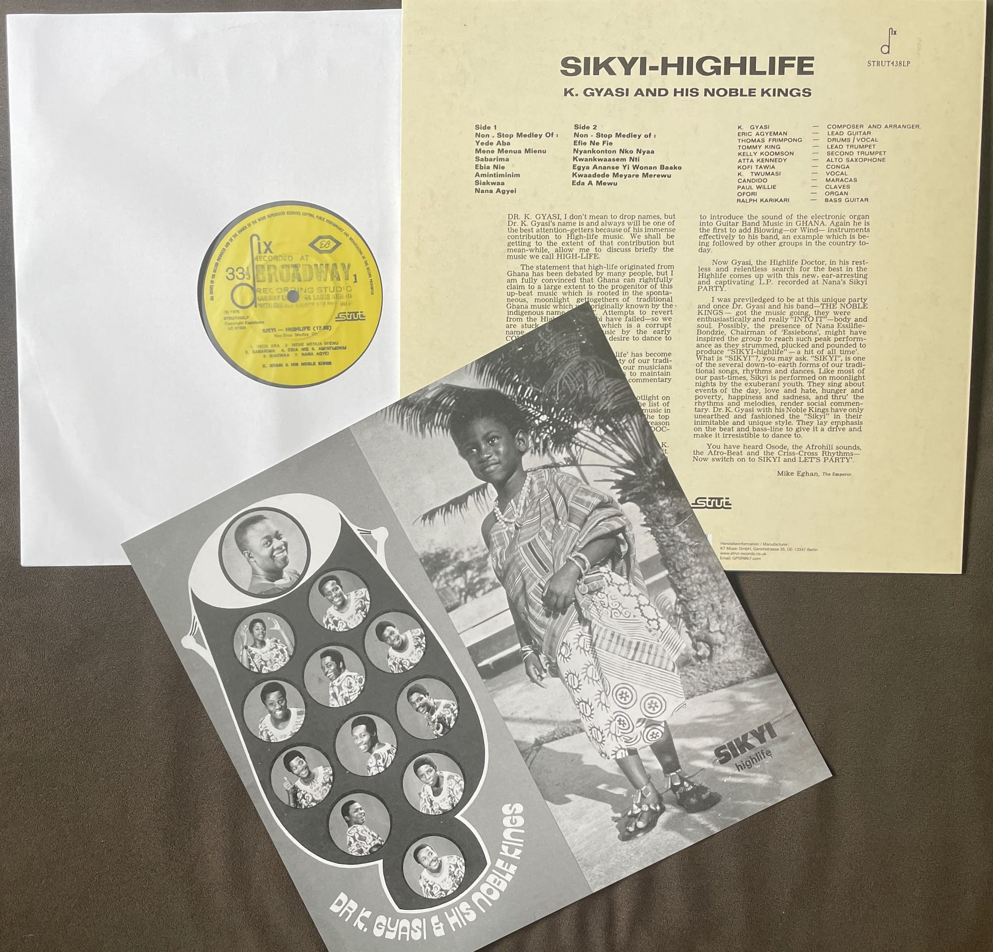 Back cover, insert, and disc for Dr. K. Gyasi and His Noble Kings.